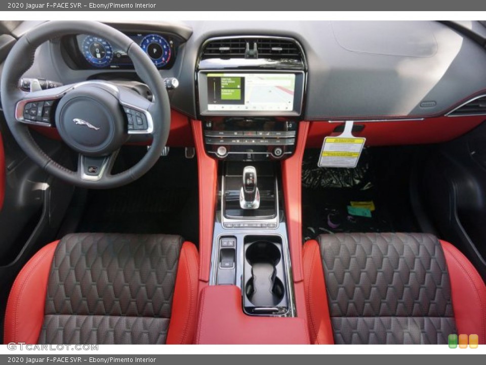 Ebony/Pimento Interior Dashboard for the 2020 Jaguar F-PACE SVR #135462107