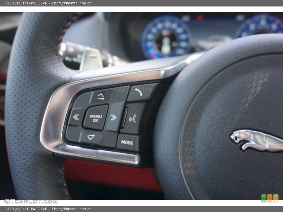Ebony/Pimento Interior Steering Wheel for the 2020 Jaguar F-PACE SVR #135462152