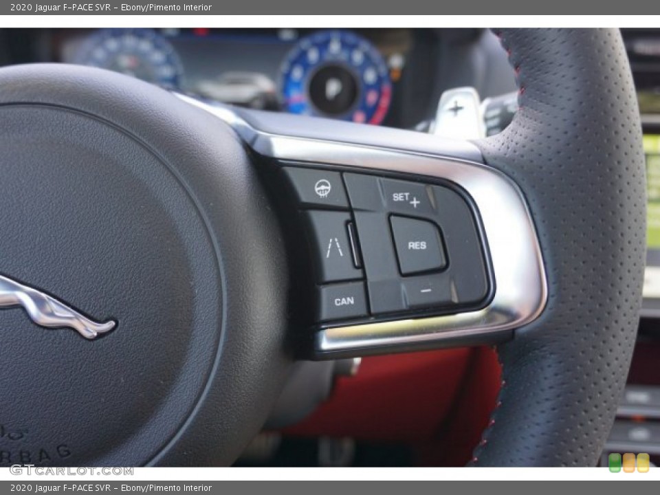 Ebony/Pimento Interior Steering Wheel for the 2020 Jaguar F-PACE SVR #135462200