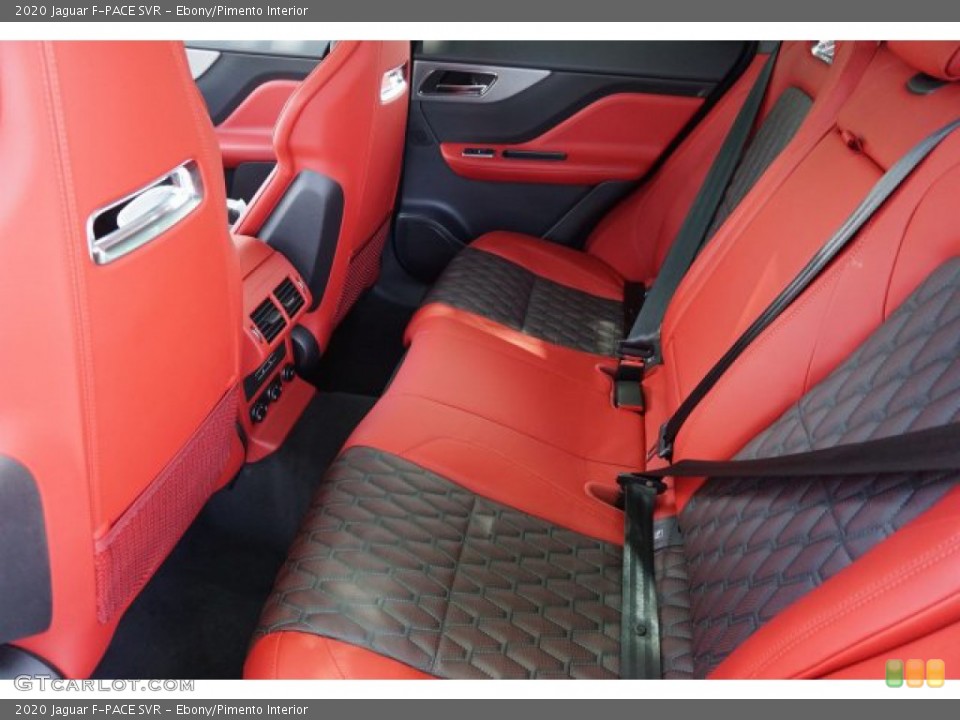 Ebony/Pimento Interior Rear Seat for the 2020 Jaguar F-PACE SVR #135462284