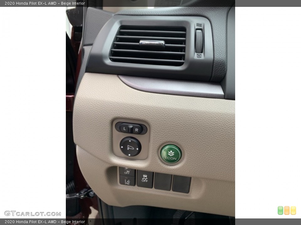 Beige Interior Controls for the 2020 Honda Pilot EX-L AWD #135465014