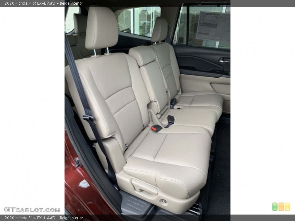Beige Interior Rear Seat for the 2020 Honda Pilot EX-L AWD #135465221
