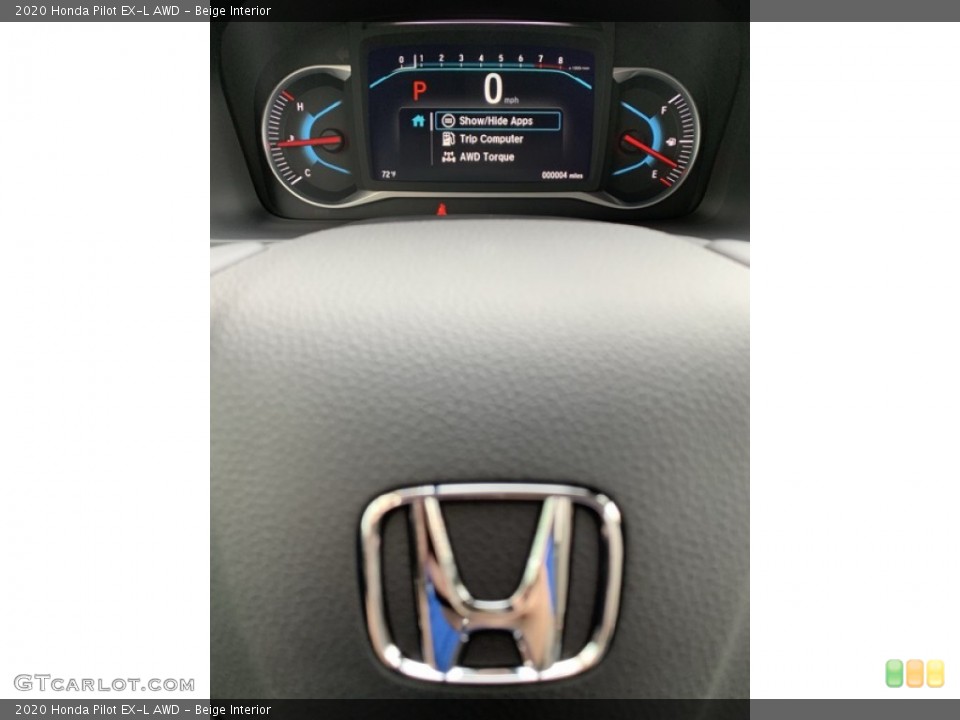 Beige Interior Gauges for the 2020 Honda Pilot EX-L AWD #135465341