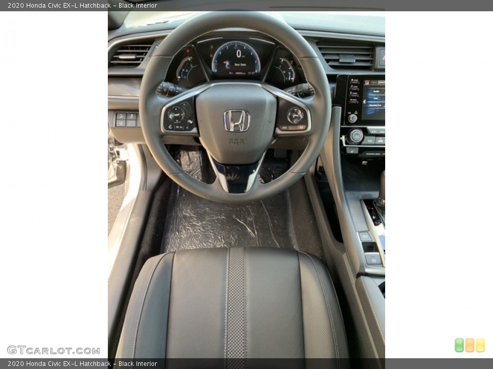 Black Interior Steering Wheel for the 2020 Honda Civic EX-L Hatchback #135470618