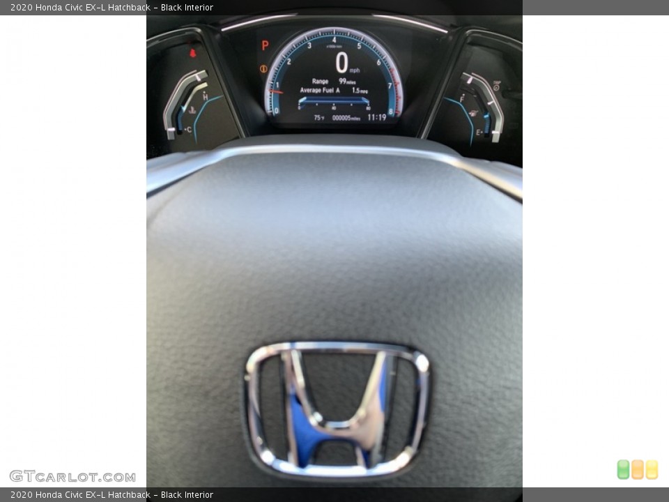 Black Interior Gauges for the 2020 Honda Civic EX-L Hatchback #135470892