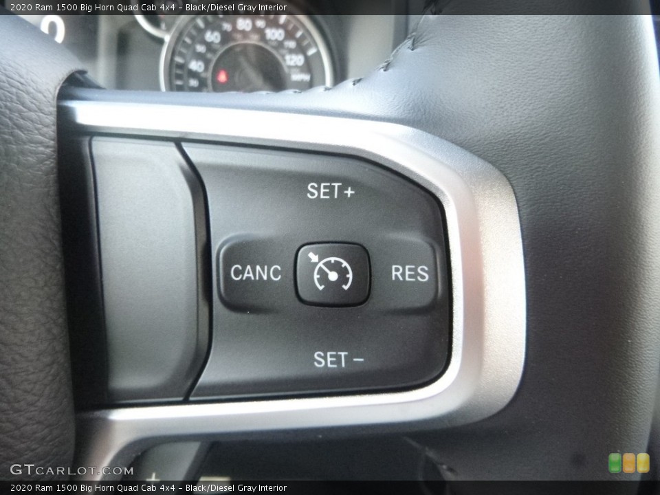Black/Diesel Gray Interior Steering Wheel for the 2020 Ram 1500 Big Horn Quad Cab 4x4 #135476873