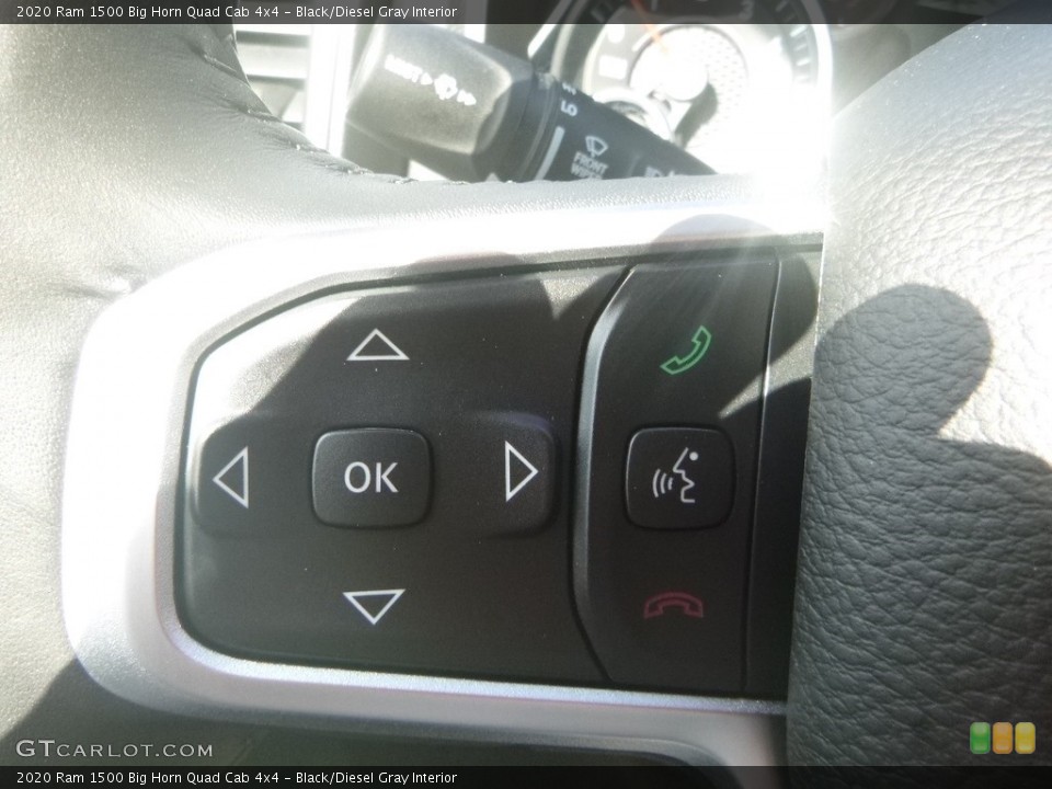 Black/Diesel Gray Interior Steering Wheel for the 2020 Ram 1500 Big Horn Quad Cab 4x4 #135476906