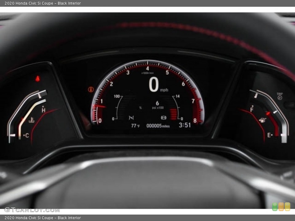 Black Interior Gauges for the 2020 Honda Civic Si Coupe #135482243