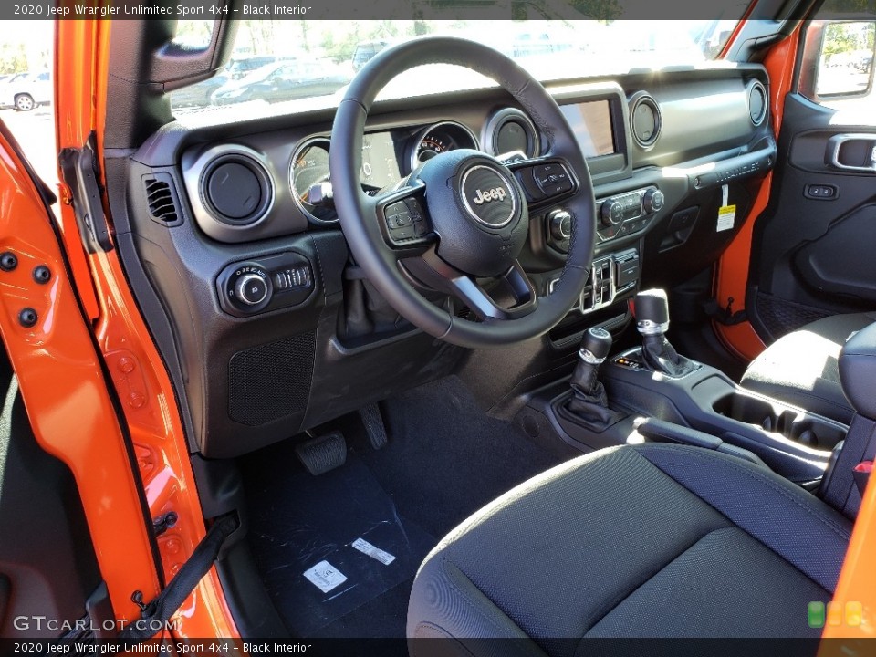 Black Interior Front Seat for the 2020 Jeep Wrangler Unlimited Sport 4x4 #135493259