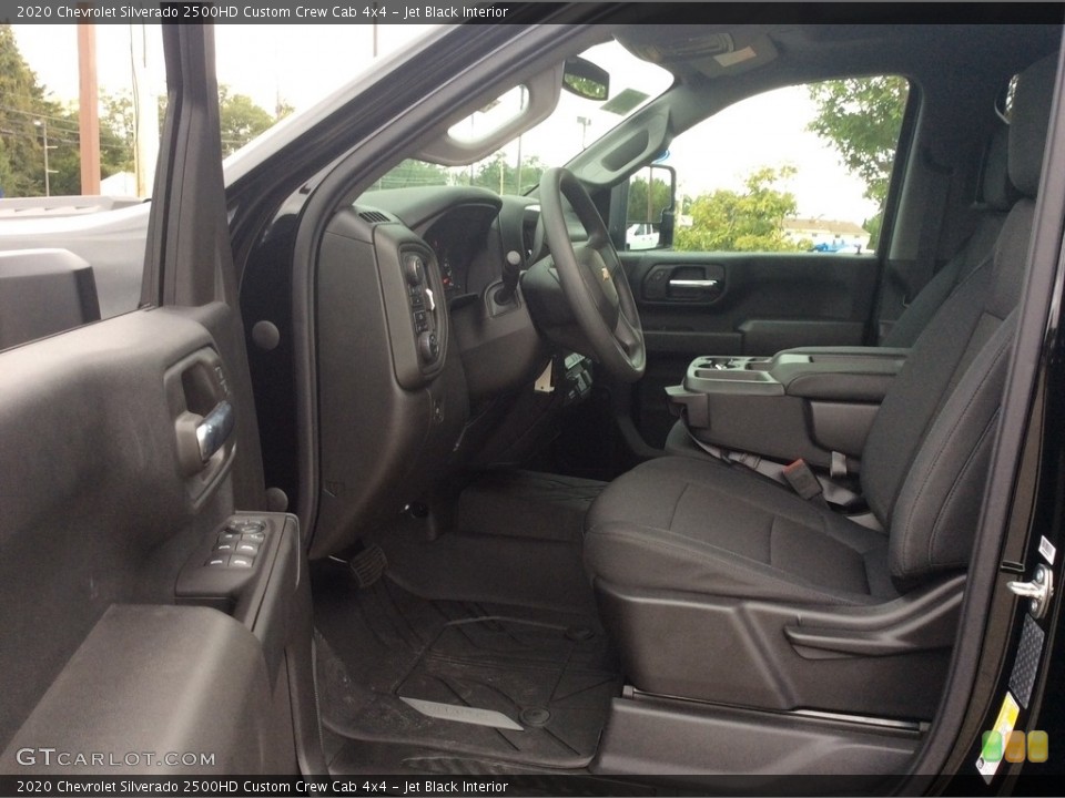 Jet Black Interior Front Seat for the 2020 Chevrolet Silverado 2500HD Custom Crew Cab 4x4 #135494552