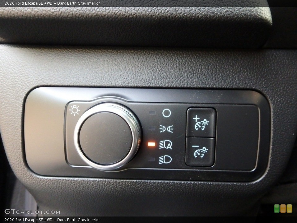 Dark Earth Gray Interior Controls for the 2020 Ford Escape SE 4WD #135509756