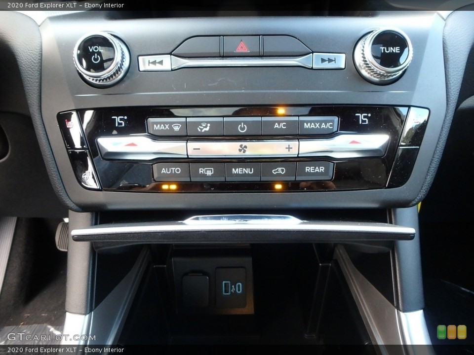 Ebony Interior Controls for the 2020 Ford Explorer XLT #135509825