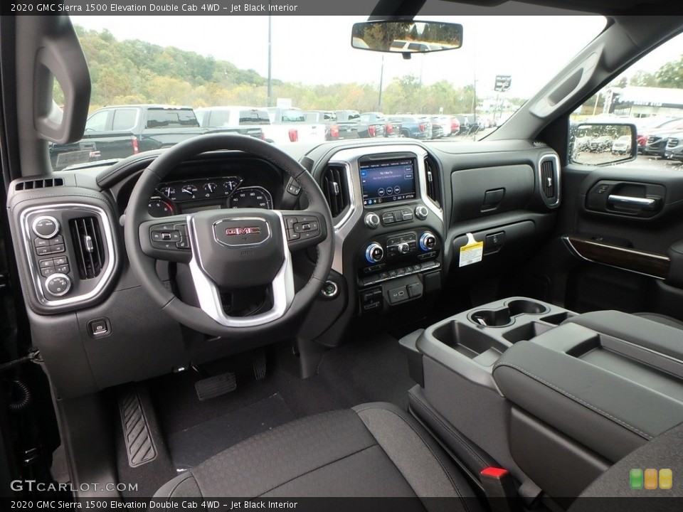 Jet Black Interior Photo for the 2020 GMC Sierra 1500 Elevation Double Cab 4WD #135527084