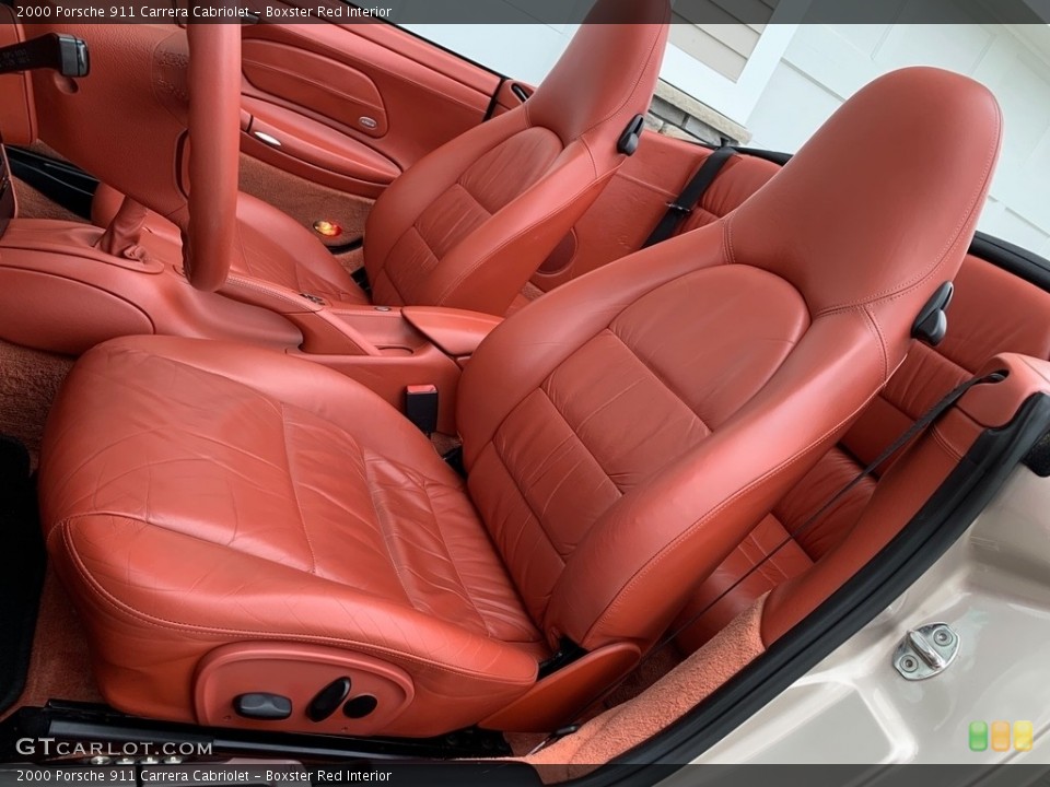 Boxster Red Interior Front Seat for the 2000 Porsche 911 Carrera Cabriolet #135530818