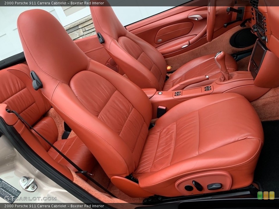 Boxster Red Interior Front Seat for the 2000 Porsche 911 Carrera Cabriolet #135530859