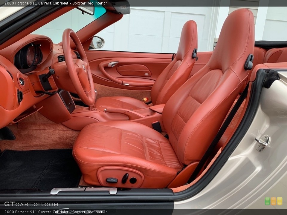 Boxster Red Interior Front Seat for the 2000 Porsche 911 Carrera Cabriolet #135531828