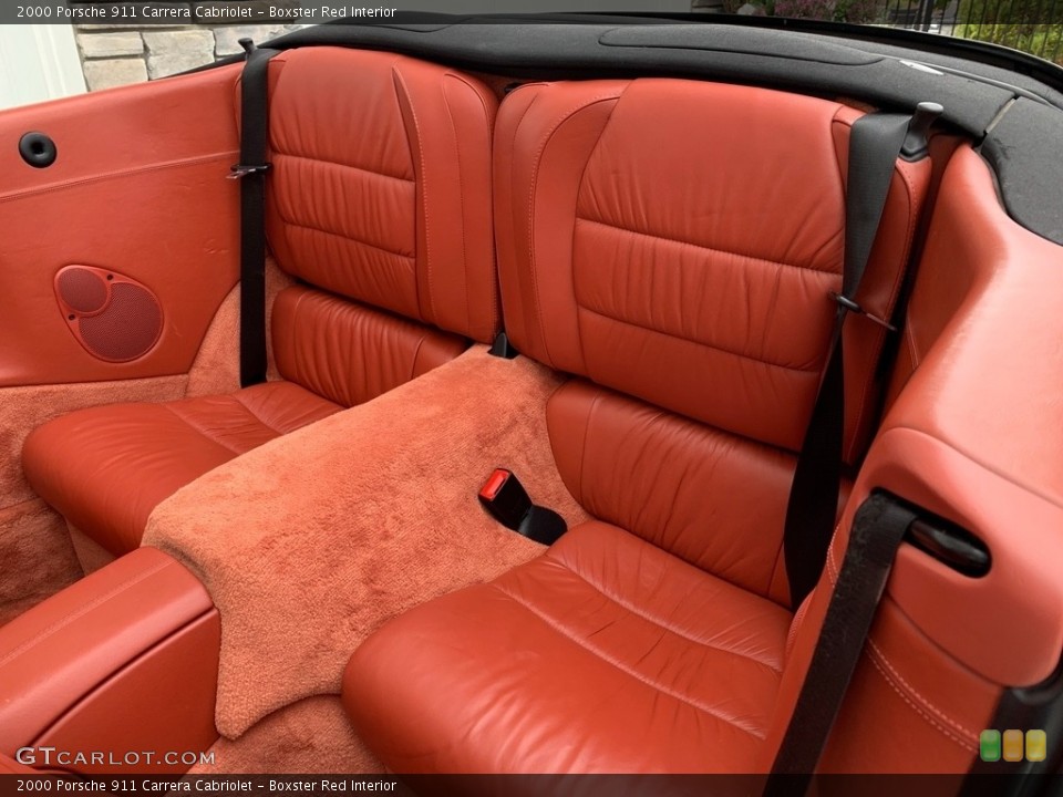 Boxster Red Interior Rear Seat for the 2000 Porsche 911 Carrera Cabriolet #135532032