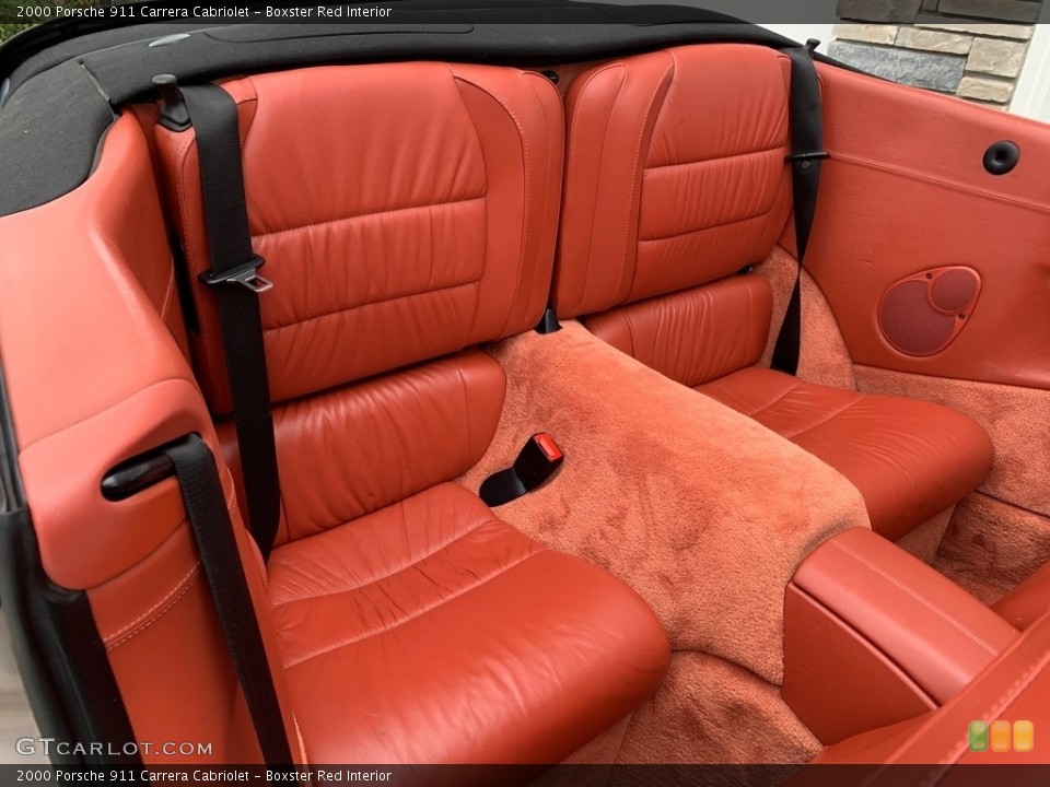 Boxster Red Interior Rear Seat for the 2000 Porsche 911 Carrera Cabriolet #135532074