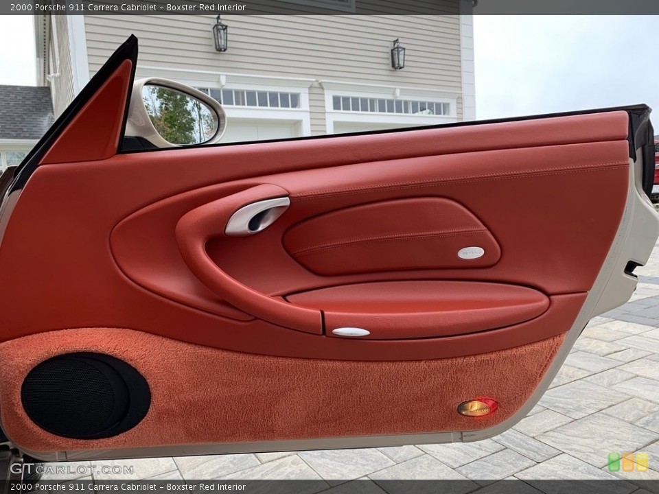 Boxster Red Interior Door Panel for the 2000 Porsche 911 Carrera Cabriolet #135532428