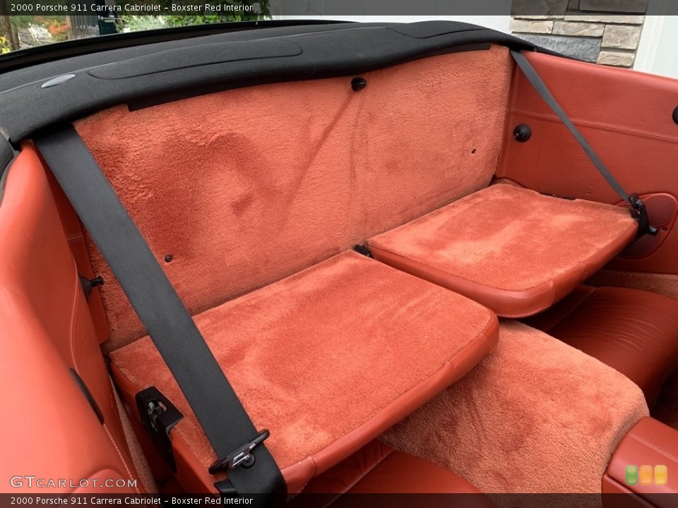 Boxster Red Interior Rear Seat for the 2000 Porsche 911 Carrera Cabriolet #135532746