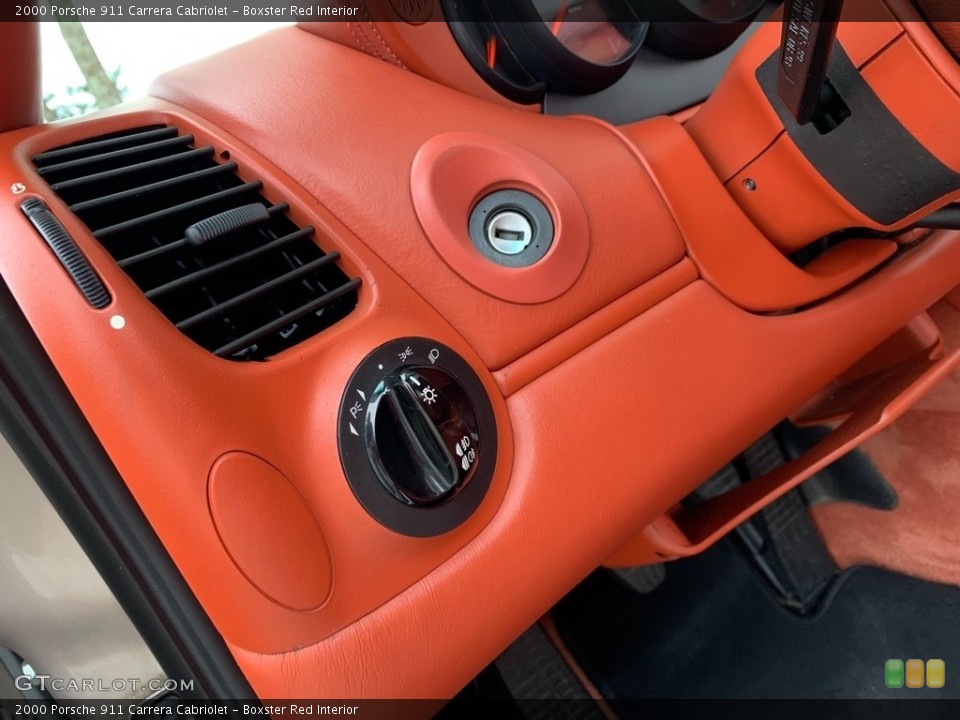 Boxster Red Interior Controls for the 2000 Porsche 911 Carrera Cabriolet #135532779