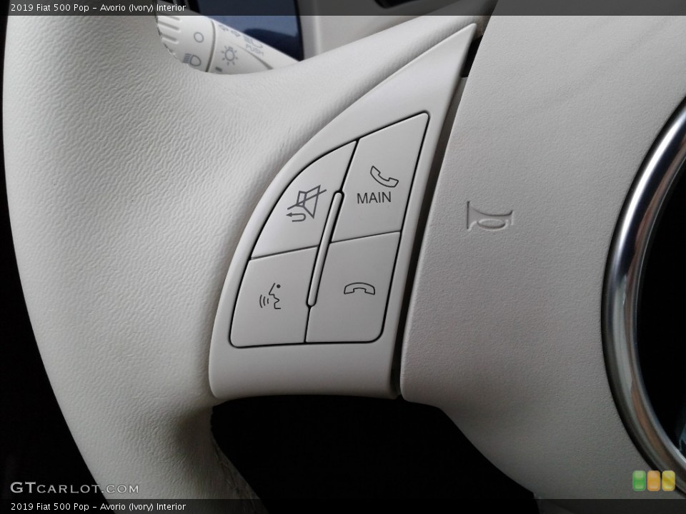 Avorio (Ivory) Interior Steering Wheel for the 2019 Fiat 500 Pop #135540012