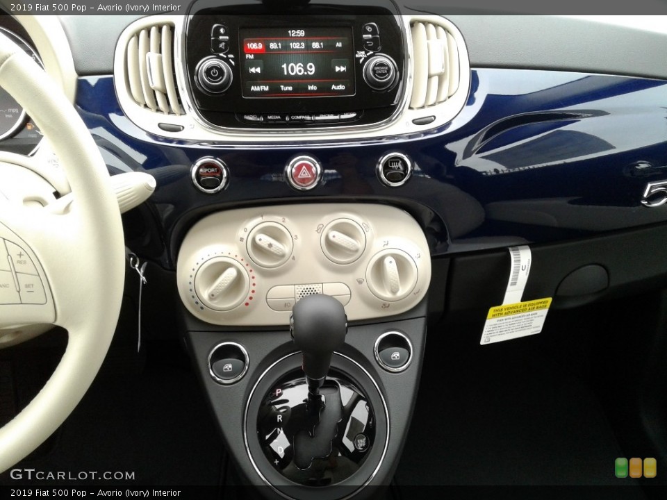 Avorio (Ivory) Interior Controls for the 2019 Fiat 500 Pop #135540054