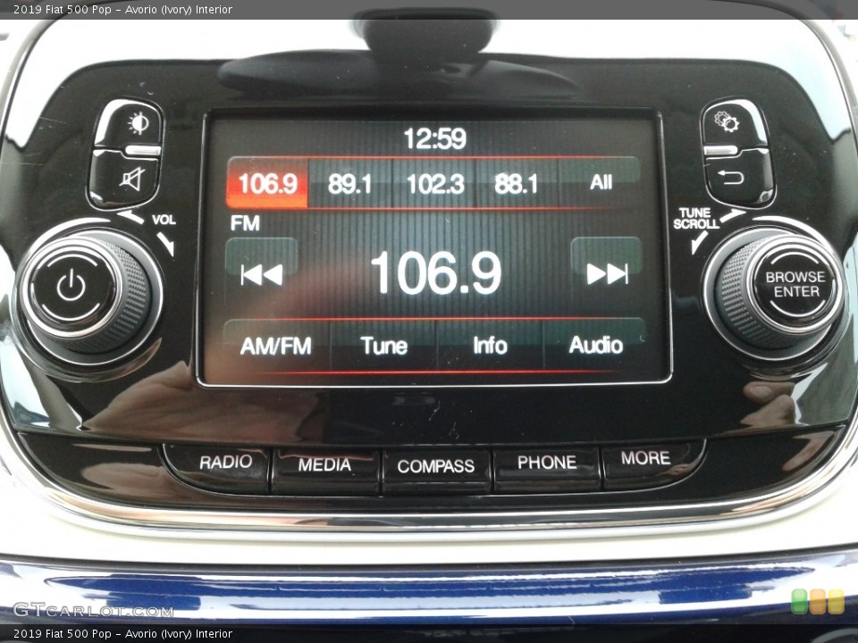 Avorio (Ivory) Interior Audio System for the 2019 Fiat 500 Pop #135540078