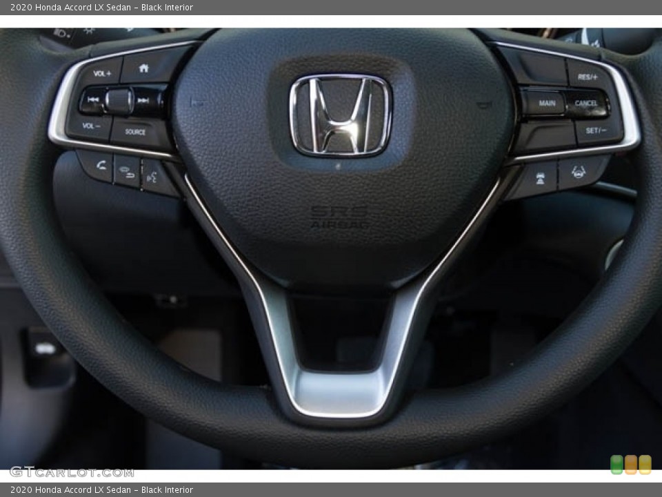 Black Interior Steering Wheel for the 2020 Honda Accord LX Sedan #135544188