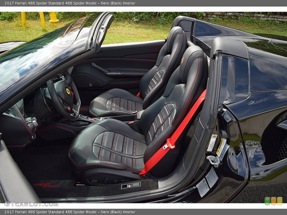 Nero (Black) Interior Front Seat for the 2017 Ferrari 488 Spider  #135549899