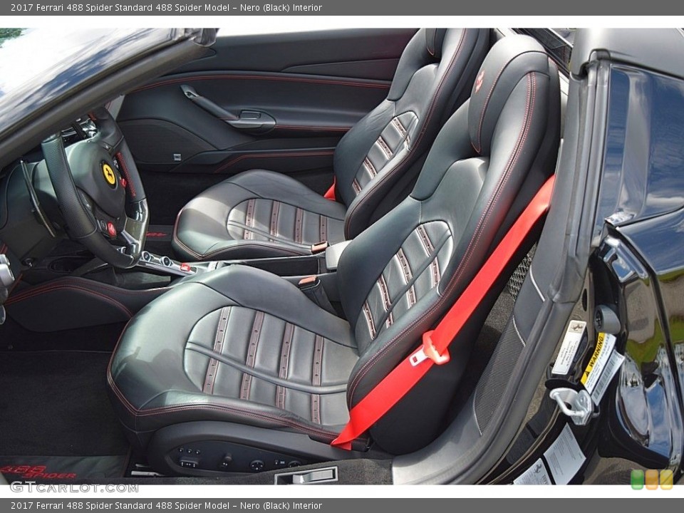 Nero (Black) Interior Front Seat for the 2017 Ferrari 488 Spider  #135549908