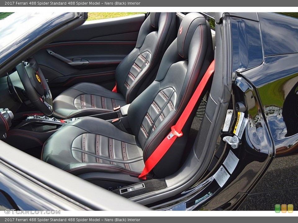 Nero (Black) Interior Front Seat for the 2017 Ferrari 488 Spider  #135549962