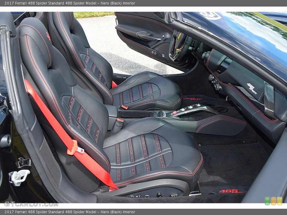 Nero (Black) 2017 Ferrari 488 Spider Interiors