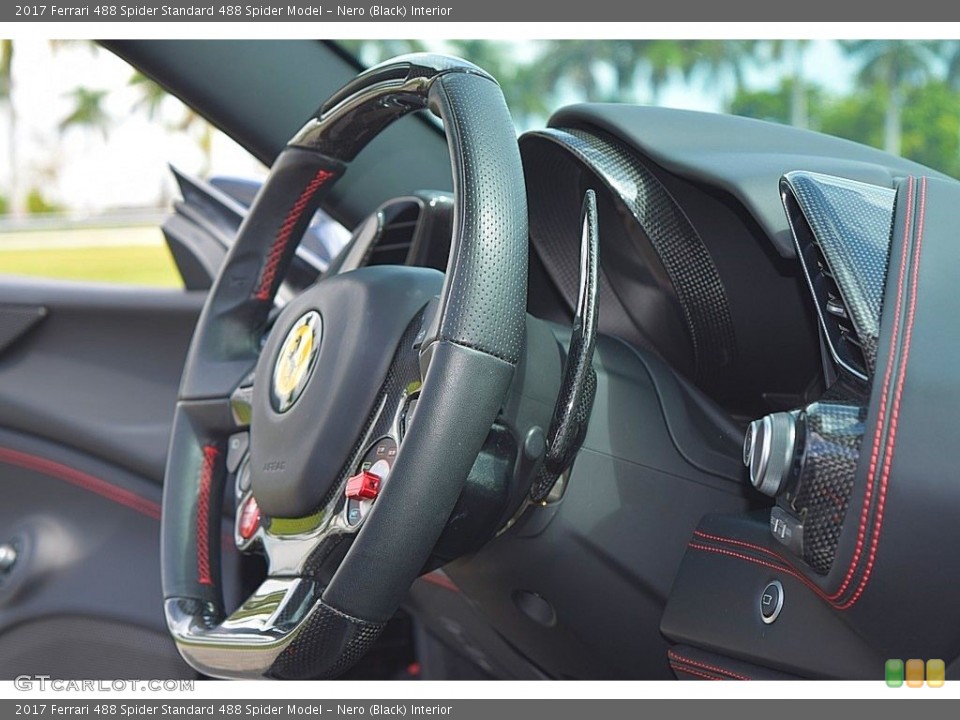 Nero (Black) Interior Steering Wheel for the 2017 Ferrari 488 Spider  #135550214