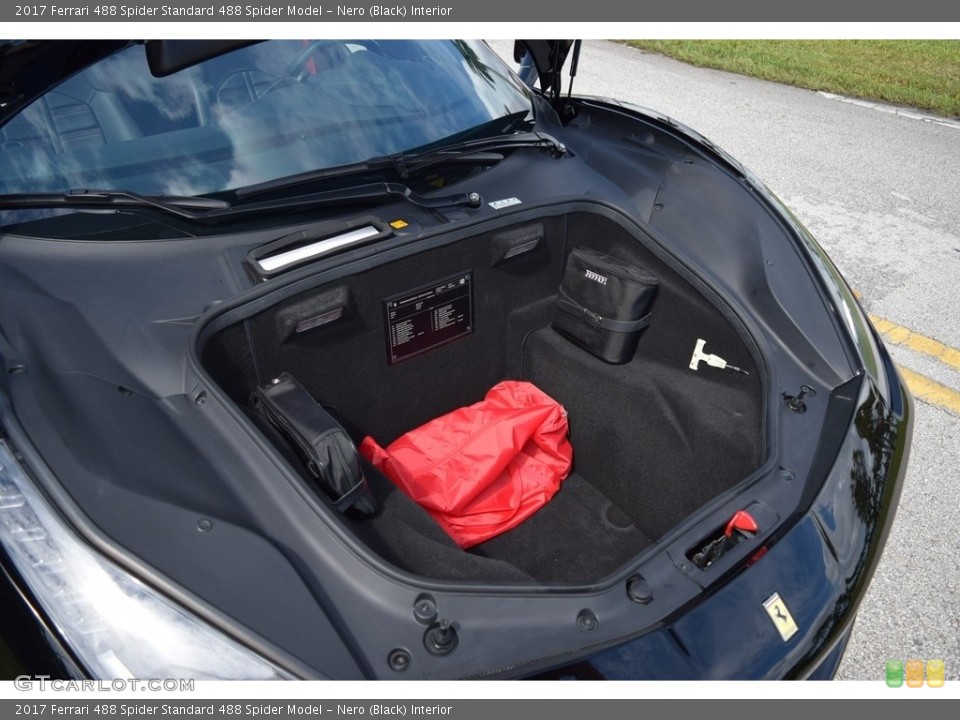 Nero (Black) Interior Trunk for the 2017 Ferrari 488 Spider  #135550436