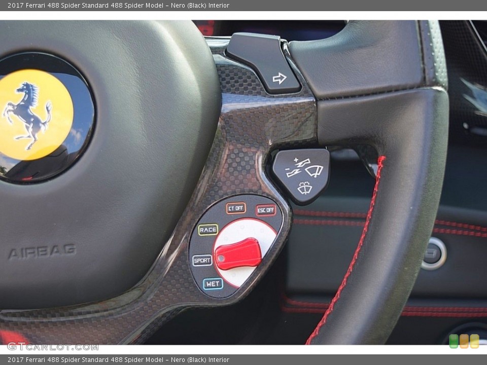 Nero (Black) Interior Steering Wheel for the 2017 Ferrari 488 Spider  #135550544