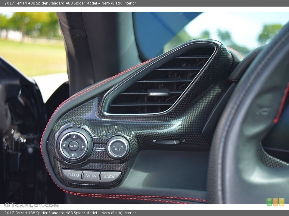 Nero (Black) Interior Controls for the 2017 Ferrari 488 Spider  #135550559
