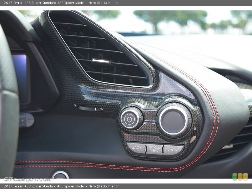 Nero (Black) Interior Controls for the 2017 Ferrari 488 Spider  #135550583