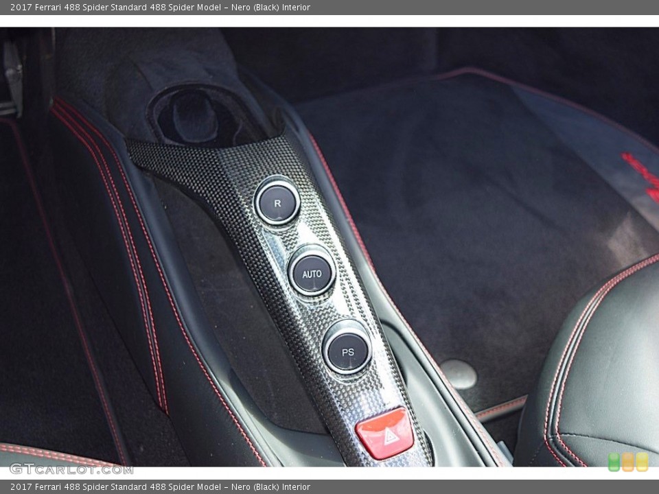 Nero (Black) Interior Controls for the 2017 Ferrari 488 Spider  #135550598