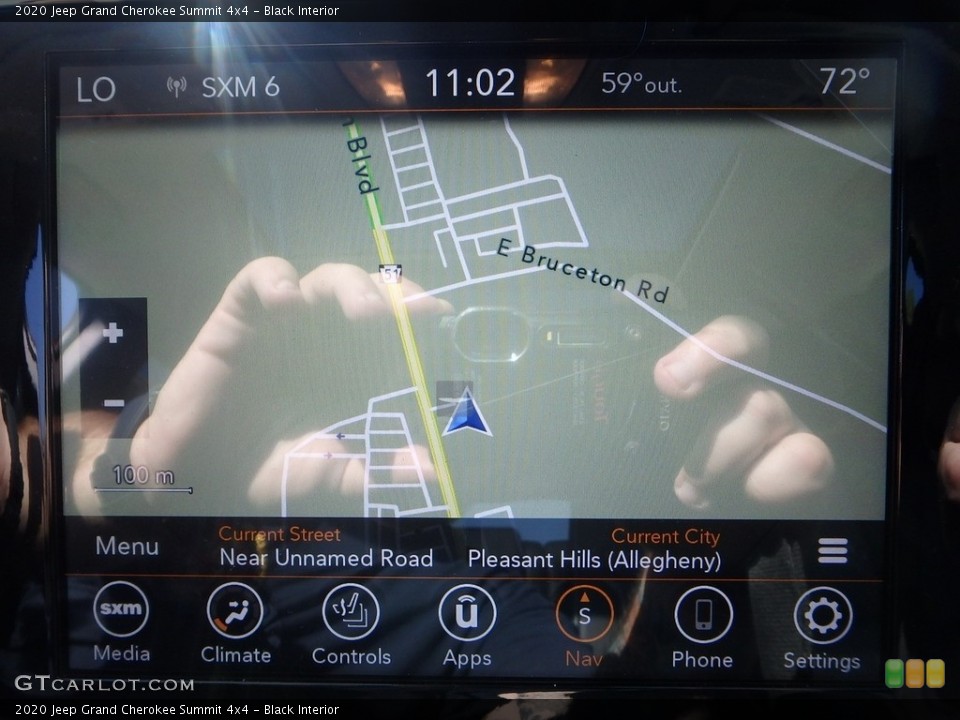 Black Interior Navigation for the 2020 Jeep Grand Cherokee Summit 4x4 #135555668