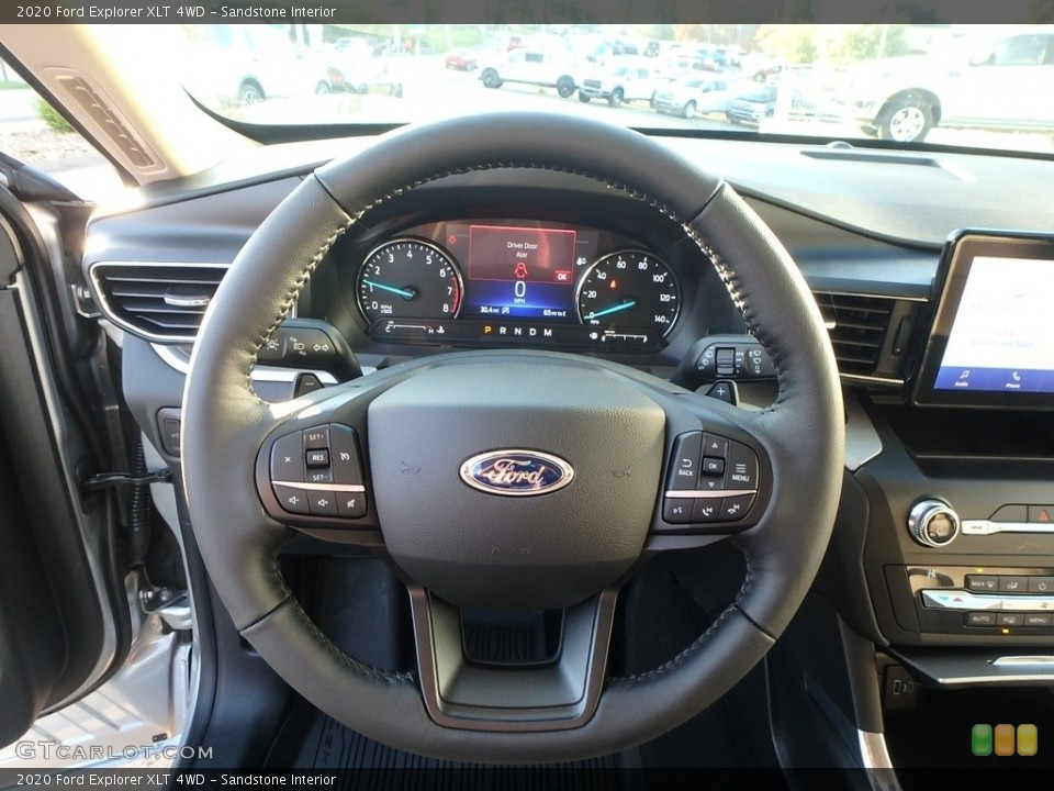 Sandstone Interior Steering Wheel for the 2020 Ford Explorer XLT 4WD #135556796