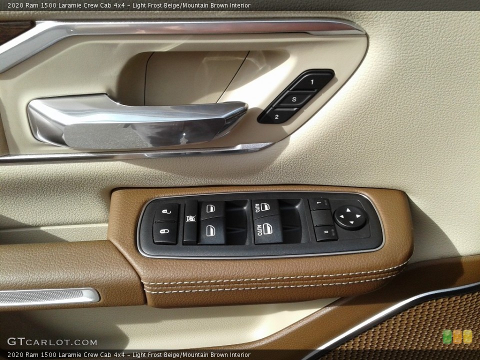 Light Frost Beige/Mountain Brown Interior Door Panel for the 2020 Ram 1500 Laramie Crew Cab 4x4 #135557042