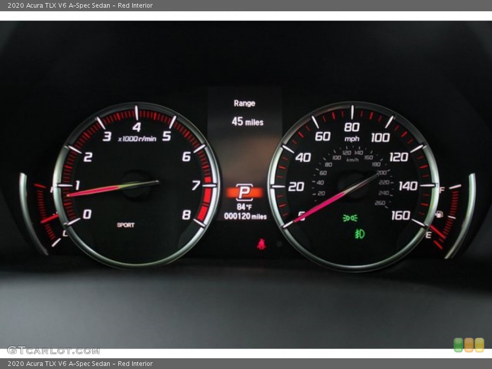 Red Interior Gauges for the 2020 Acura TLX V6 A-Spec Sedan #135557108