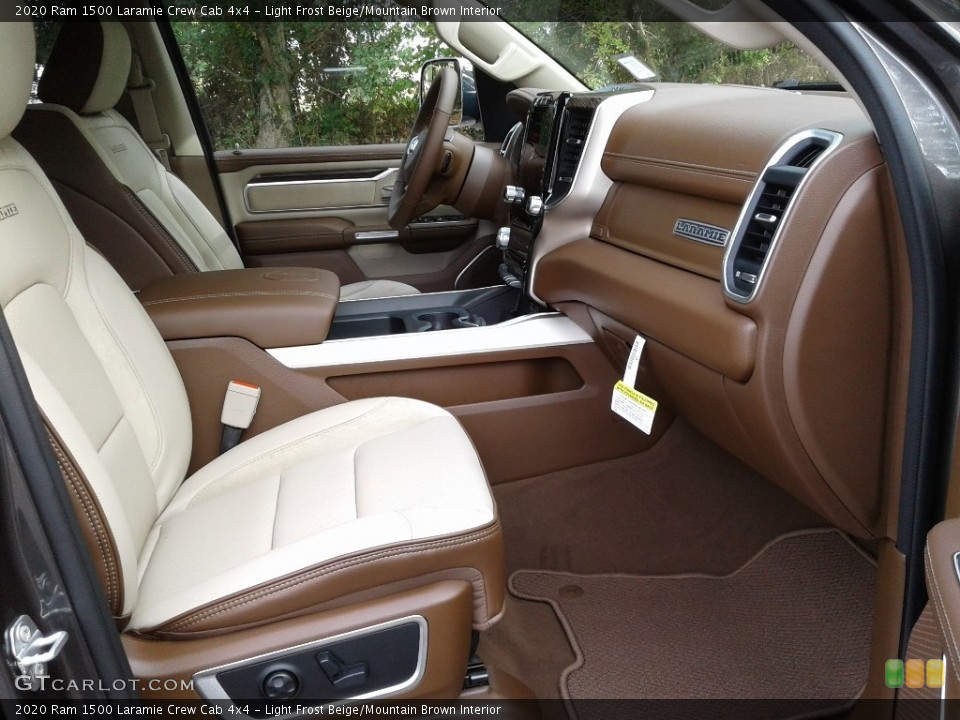 Light Frost Beige/Mountain Brown Interior Front Seat for the 2020 Ram 1500 Laramie Crew Cab 4x4 #135557180