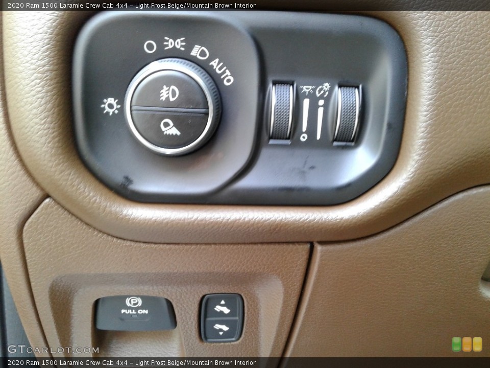 Light Frost Beige/Mountain Brown Interior Controls for the 2020 Ram 1500 Laramie Crew Cab 4x4 #135557207