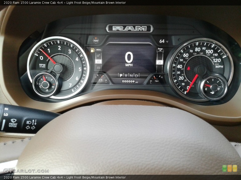 Light Frost Beige/Mountain Brown Interior Gauges for the 2020 Ram 1500 Laramie Crew Cab 4x4 #135557270