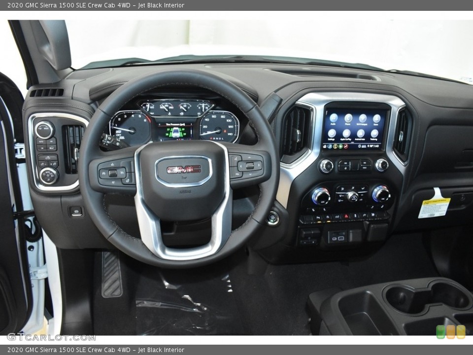 Jet Black Interior Dashboard for the 2020 GMC Sierra 1500 SLE Crew Cab 4WD #135577799