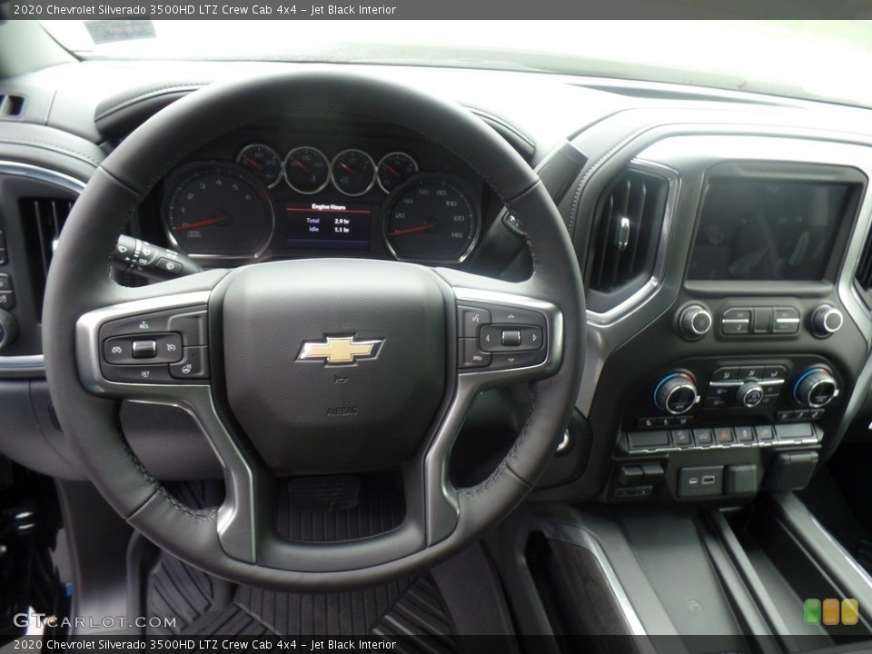 Jet Black Interior Steering Wheel for the 2020 Chevrolet Silverado 3500HD LTZ Crew Cab 4x4 #135579661