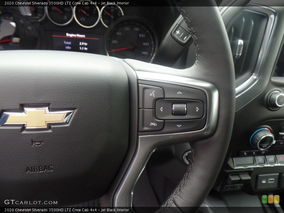Jet Black Interior Steering Wheel for the 2020 Chevrolet Silverado 3500HD LTZ Crew Cab 4x4 #135579700