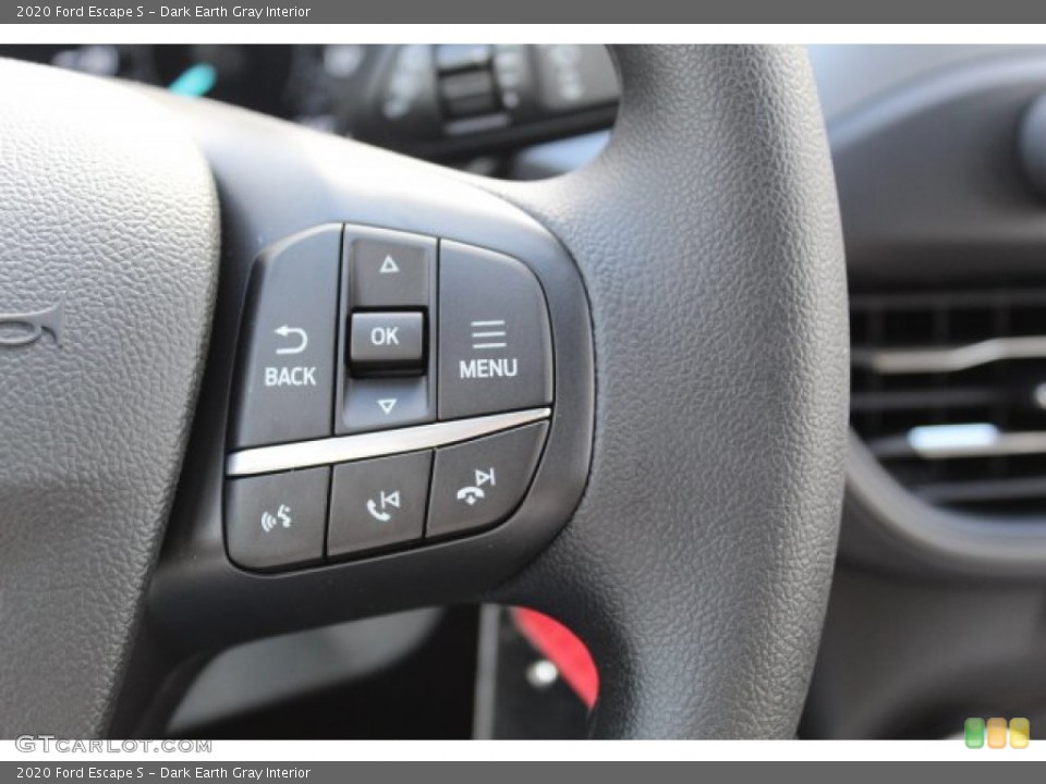 Dark Earth Gray Interior Steering Wheel for the 2020 Ford Escape S #135584608